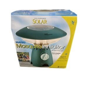 Malibu, Sun-Powered Solar, Mosquito Inhibitor, Soft Amber Light, NIB